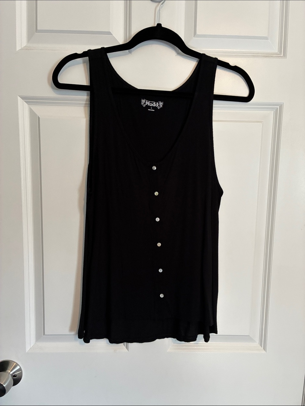 Mudd Black Button-Front Sleeveless Tank